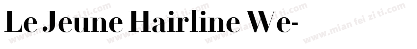 Le Jeune Hairline We字体转换